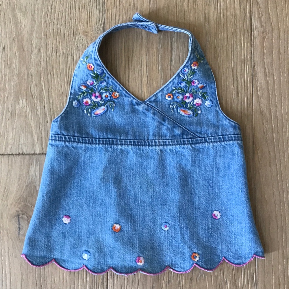 Old Navy baby girls denim tank top